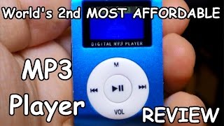 Cheapest MP3 Player with micro SD Card slot and LCD Review [upl. by Nawek475]