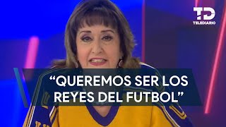 María Julia Lafuente celebra triunfo de Tigres en Semifinales de Liga MX [upl. by Yrag]