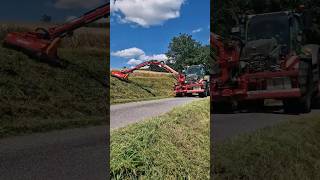 Straßenrand Gras mähen  mulchen  Fendt Kommunal Traktoren amp Mulcher Straßenbegleitgrün pflegen [upl. by Sinne978]