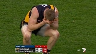 PTV The final two minutes  Richmond v Port Adelaide Round 23 2012 [upl. by Adnahsar419]