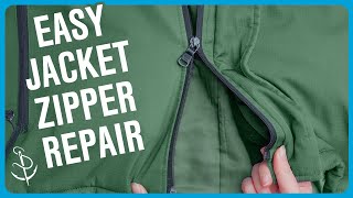 How to Fix and Replace Any Broken Jacket Zipper [upl. by Yttig338]