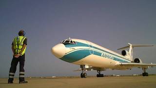 Alrosa Tu154 at Faro Portugal [upl. by Schreibe258]