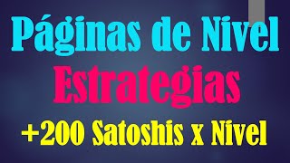 💎⭐PAGINAS DE NIVEL👉 ESTRATEGIAS💎⭐👉🏆MAXIMIZA RENDIMIENTO🏆👉 💲BITCOIN FACIL Y RAPIDO💲 [upl. by Asecnarf]