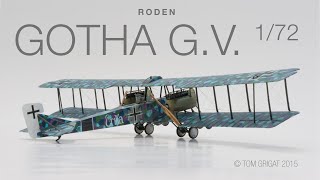 Roden Gotha GV Night Bomber in 172  Stopmotion assembling [upl. by Tamaru]