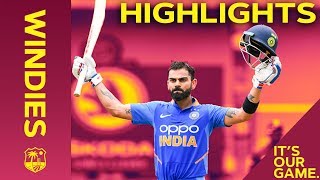 Magnificent Virat Kohli Hits Brilliant Century  Windies vs India 2nd ODI 2019  Highlights [upl. by Rokach361]