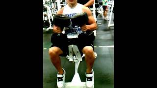 14 Year Old Dumbell Bench Press 80lbs 8 reps [upl. by Kaia15]