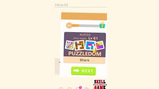 Puzzledom  Blocks  Hexa Level 1  150  Walkthrough [upl. by Chlori]