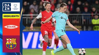 HIGHLIGHTS  SK Brann vs Barcelona  UEFA Womens Champions League 202324 Español [upl. by Kenwee]