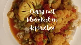 Curry met bloemkool en doperwtjes [upl. by Akkahs]