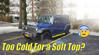 How is a Jeep Wrangler Soft Top in the Winter  Jeep Soft Top in Winter [upl. by Mack]