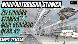 Nova autobuska stanica u bloku 42 Zeleznicka stanica Novi Beograd Railway station Belgrade bus [upl. by Aziram]