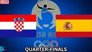 2024 PARIS OLYMPICS CROATIA vs SPAIN MENS WATER POLO QUARTERFINALS LIVE GAME CAST amp CHAT [upl. by Liz]