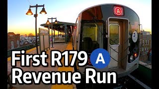 ⁴ᴷ⁶⁰ New R179 Subway Cars  First Day of Passenger Service on the A Line [upl. by Tareyn278]