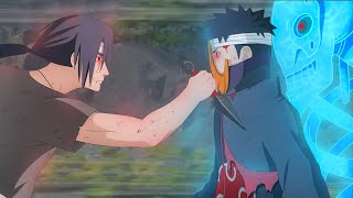 Itachi vs Obito  Itachi uses mangekyou Sharingan and Amaterasu to defeat Obito Uchiha [upl. by Tigirb654]