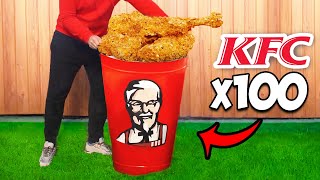 Riesiger KFC Eimer  Wie man den weltgrößten selbstgemachten KFC Trommelstock aus Strauß herstellt [upl. by Eninnaj]