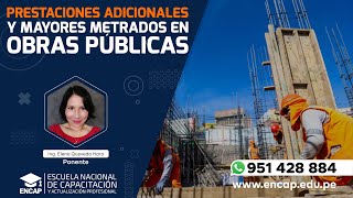 CURSO PRESTACIONES ADICIONALES Y MAYORES METRADOS EN OBRAS PÚBLICAS  2024 [upl. by Suhsoj]