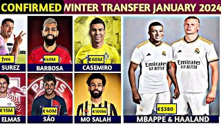 🚨BOOM💥 ALL CONFIRMED WINTER TRANSFER 2024 HAALAND amp MBAPPE TO MADRID 🔥SALAH TO AL ITIHADCASEMIRO [upl. by Ellerret]