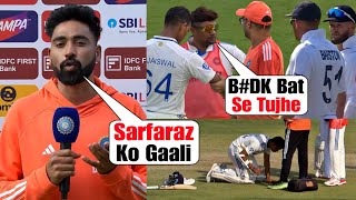 Md Siraj spunk when Jonny Bairatow fighting with Sarfaraz Khan during Yashasvi Jaiswal retired hurt [upl. by Juta]