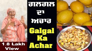 Galgal Ka Achar  Hill Lemon Pickle Recipe  Bebe Di Rasoi  Punjabi Village Woman Cooking [upl. by Waylen]