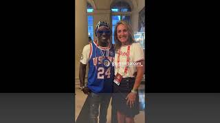 SUMMER SANDERS CARL LEWIS FLAVOR FLAV MEET UP AT OLYMPIC GAMES PARIS 2024 olympics2024 [upl. by Aeli]