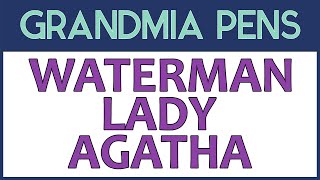 WATERMAN LADY AGATHA FOUNTAIN PEN [upl. by Sibella]