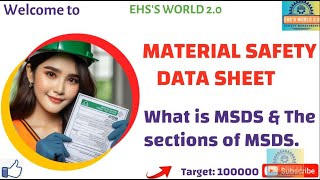 Material Safety Data Sheet MSDS What is MSDS Sections of MSDS [upl. by Cacilia]