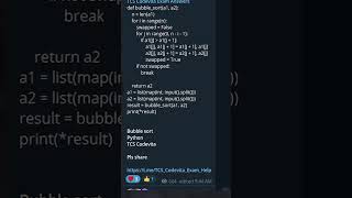 TCS Codevita Bubble Sort Solution shorts Coding [upl. by Leor552]