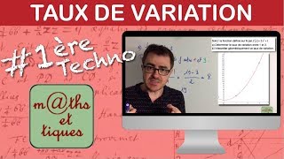 Calculer un taux de variation  Première Techno [upl. by Tomas226]