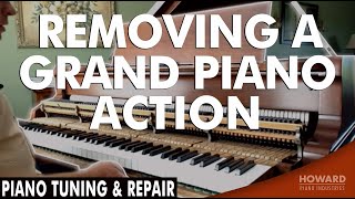 Removing A Grand Piano Action  Piano Tuning amp Repair I HOWARD PIANO INDUSTRIES [upl. by Templer2]