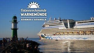 Auslaufen von AIDAmar und AIDAbella aus Warnemünde Ostseewochenende Juni 2018 [upl. by Iain105]