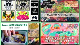 4 técnicas para hacer cuadros ABSTRACTOS [upl. by Aneeg]