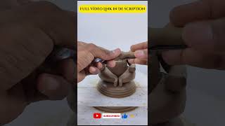 बरतन कि मदत से बनाये गणेश मूर्ती  Easy Ganesh Making tranding ganpati ganeshchaturthi short [upl. by Lledrac]