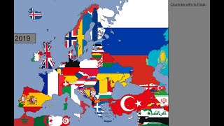 Europe Timeline of National Flags 1000  2019 [upl. by Phiona]