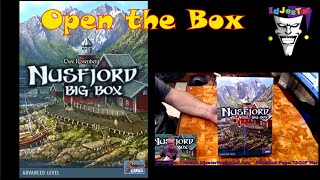 Live Open the Box NUSFJORD By Uwe Rosenberg and Lookout Games [upl. by Odnam]