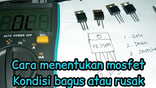 Cek Mosfet Menggunakan Multimeter Digital  Mosfets  Fet transistor [upl. by Nalyak]