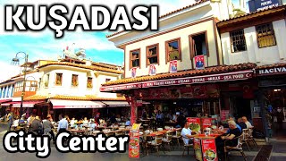 KUŞADASI CITY CENTER WALKING TOUR TÜRKİYE  OLD TOWN BAZAAR amp BAR STREET  April 2024  4k UHD 60fps [upl. by Clary]