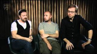 BAFTA Big Questions Ricky Gervais Karl Pilkington amp Stephen Merchant [upl. by Namra]