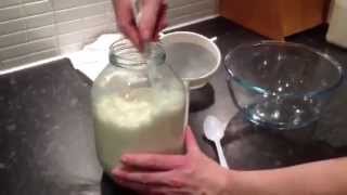 sieving kefir [upl. by Econah]