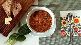 Rezept Scharfe rote Linsensuppe mit Spinat selber machen [upl. by Corilla]