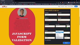 JavaScript Form Validation  Learn Coding [upl. by Ylrebma695]