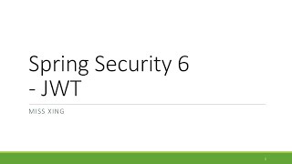 5 Spring Security 6  JSON Web Token [upl. by Christa]
