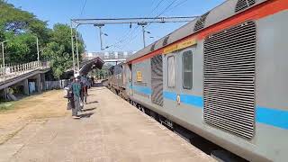 11100 MadgaonMumbai LTT Express with KYN WDP4D arriving at Karmali Railway Station🚉❤️🔥 [upl. by Graham]