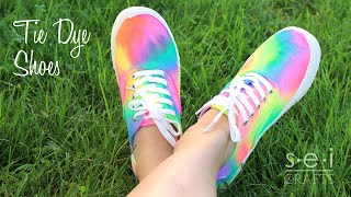 How to Tie Dye Canvas Shoes Using SEI Tie Dye [upl. by Leahcimal879]