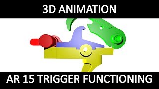 3D animation of AR 15 Trigger functioning [upl. by Akkim]