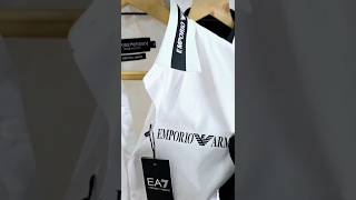 EMPORIO ARMANI Primium Shirts Wight Black music love explore newsong emporio armani fashion [upl. by Enoval]