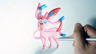 Eeveelutions  Sylveon Drawing Shin Art [upl. by Enyleuqcaj]