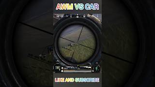 awm vs car 😱shorts viral trending gaming pubg games pubgmobile bgmi sniper shots [upl. by Sinnard]