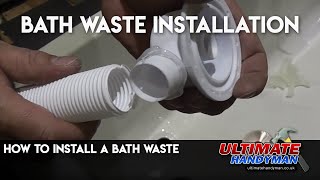 How to install a bath waste [upl. by Lucho555]