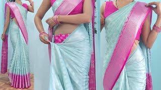 banarashi silk saree draping basic tips and tricks for beginners  silk saree wearing hacks [upl. by Selima]