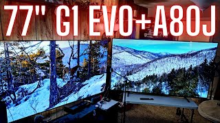 77quot LG G1 Evo and Sony A80J Live Comparison What Do You Want To See [upl. by Fidelia]